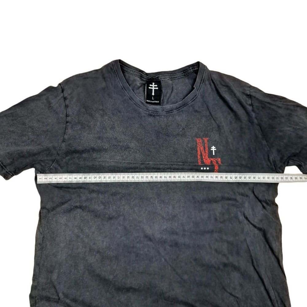 No Tomorrow NTMRW Faded Black Casual T Shirt Mens Size L, Made in Australia - Picture 5 of 10